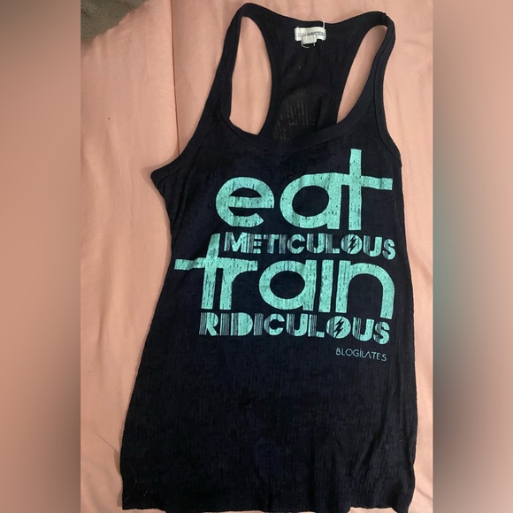Rare Cassey Ho Blogilates Popflex Workout Mesh Womens Muscle Tank Shirt - Picture 1 of 3